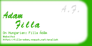 adam filla business card